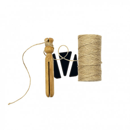 Jute touw met dolly knijper gebruik: Jute touw met dolly knijper