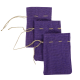 192078 Paarse gekleurde jute zakken met rijgkoord 12 x 18 cm