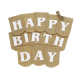 Jute slinger 'Happy Birthday'