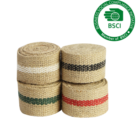 Jute band met streep 5 cm x 2,5 meter gebruik: Jute band met streep 5 cm x 2,5 meter