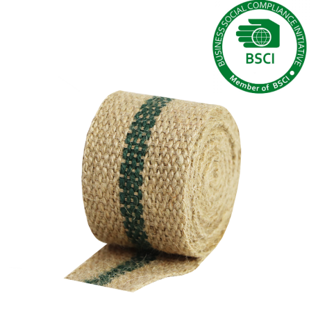 Jute band met streep 5 cm x 2,5 meter gebruik: Jute band met streep 5 cm x 2,5 meter