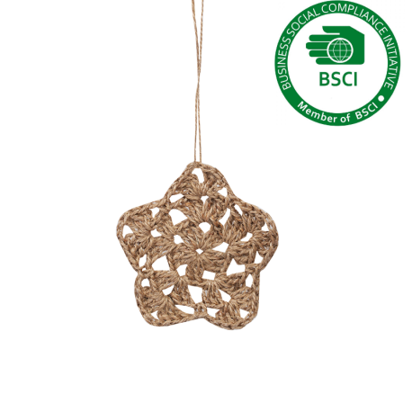 Jute ornament sneeuwvlokje gebruik: Jute ornament sneeuwvlokje