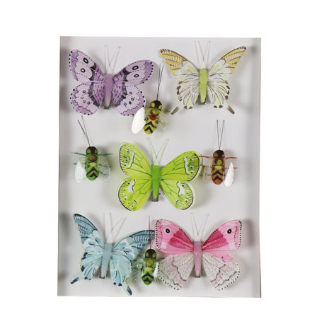 Vlinders en Bijen Fleurig 5-8 cm. (9 st)