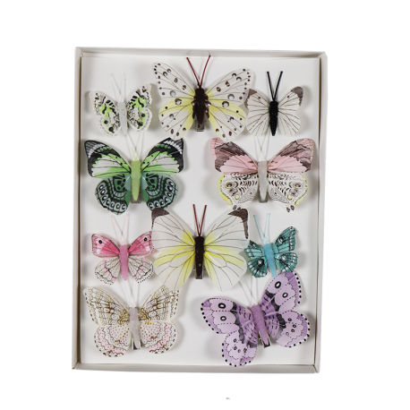 Vlinders frisse pastel.5-8 cm (10 stuks(