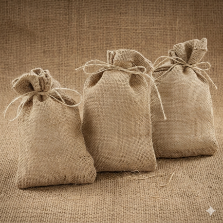 Jute zakken 15 cm x 25 cm