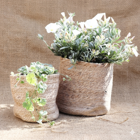 Jute mand 25 cm x 25 cm