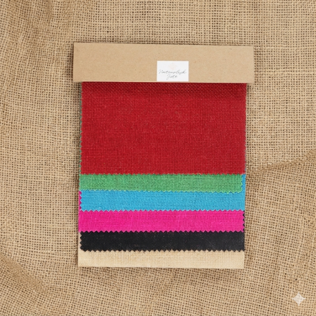 Jute stof combi kleuren 21 cm x 28 cm plaklaag