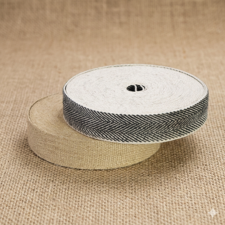 Jute band op rol 5 cm x 30 meter