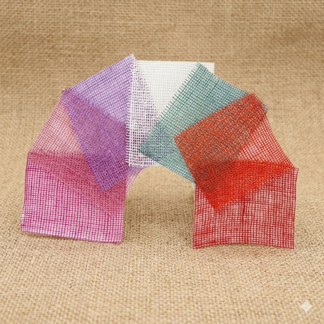 Gekleurde jute samples