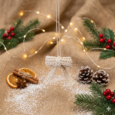 Jute ornament strik