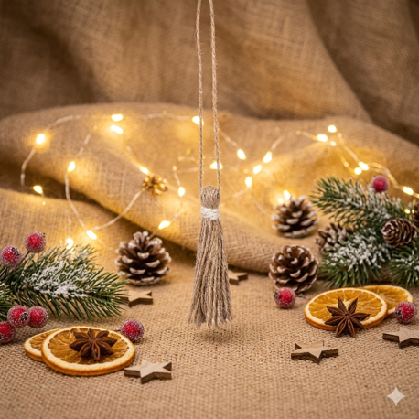 Jute ornament tassel