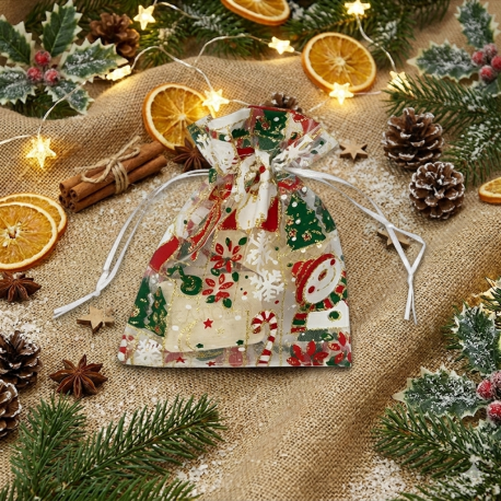 Organza zakjes Kerst gebruik: Organza zakjes Kerst
