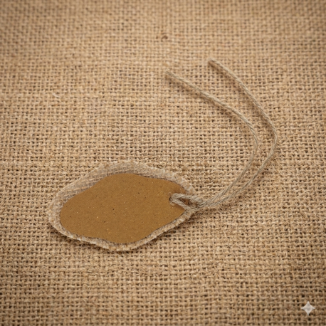 Jute blaadjes labels