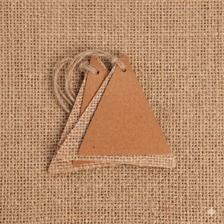 Jute driehoek labels             