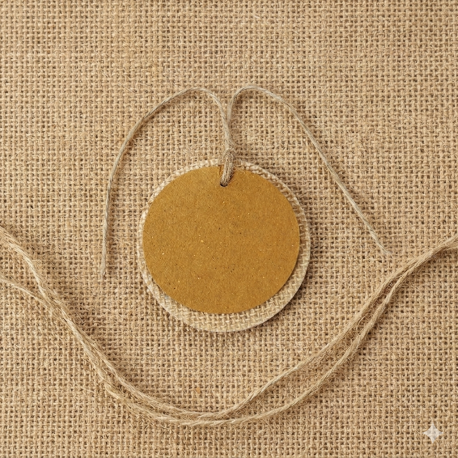 Jute ronde labels                        