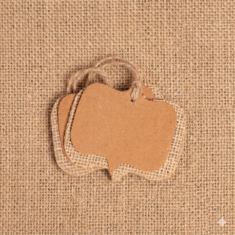 Jute tekstvak labels