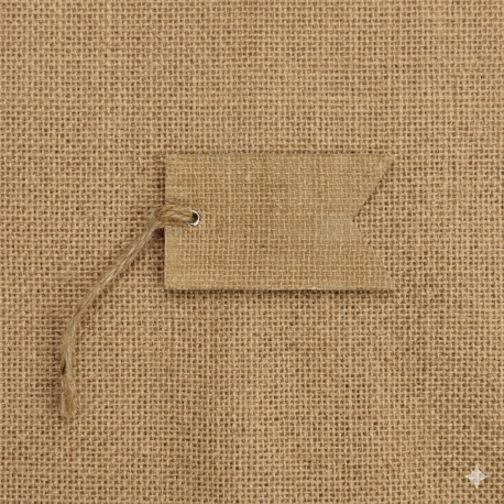 Jute zwaluwstaart labels