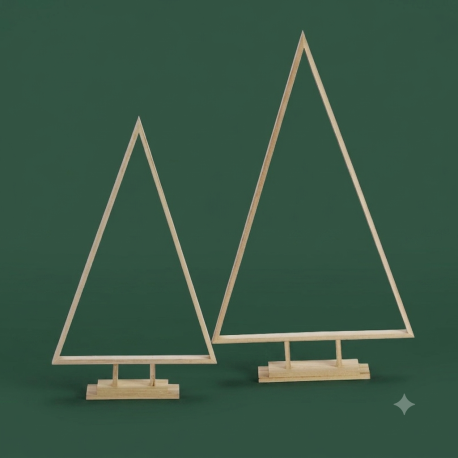 Houten kerstbomen