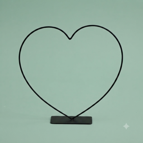 Metalen hart zwart