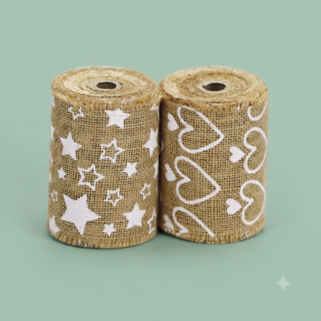 Jute band bedrukt