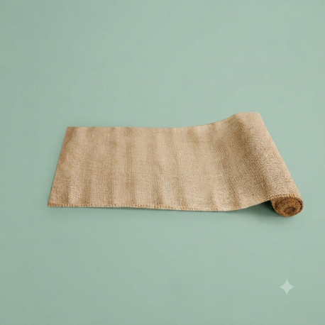 Jute tafelloper 30 x 120 cm naturel