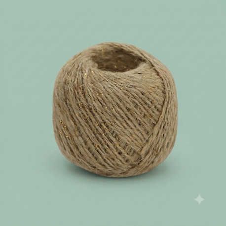 Jute touw glitter