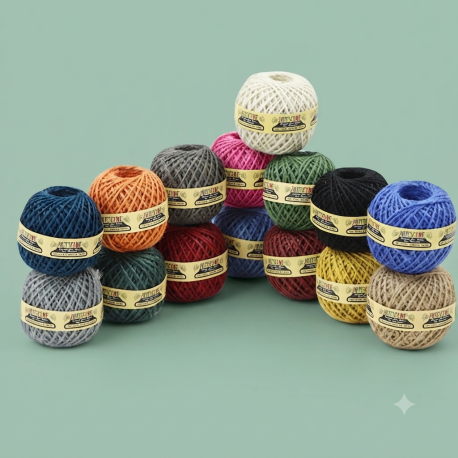Gekleurd jute touw