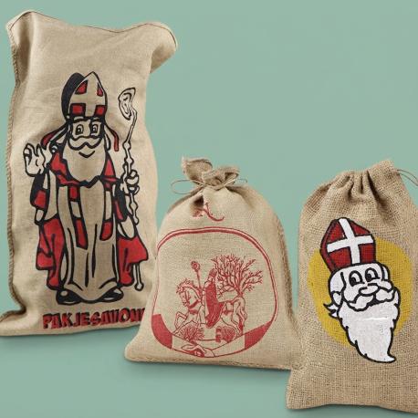 Jute sinterklaas zakken