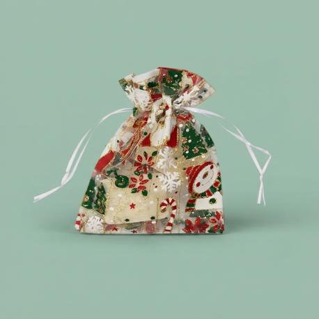 Organza zakjes kerstmis