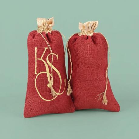 192128-19230 Luxe jute cadeauzakje