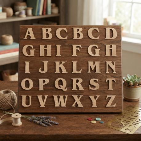 Jute letters compleet alfabet gebruik: Jute letters compleet alfabet