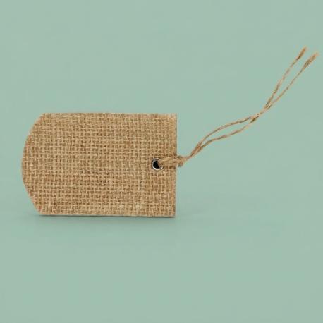 Jute afgeronde labels