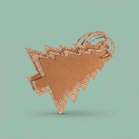 Jute kerstboom labels