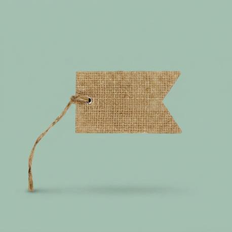 Jute zwaluwstaart labels