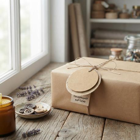 Jute ronde labels gebruik: Jute ronde labels