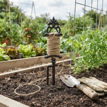 Jute tuintouw met metalen houder gebruik: Jute tuintouw met metalen houder