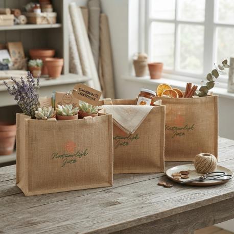 Natuurlijk jute tas 40 cm x 33 cm gebruik: Natuurlijk jute tas 40 cm x 33 cm