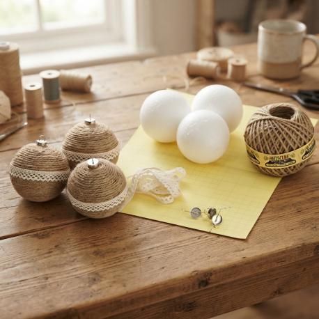 DIY pakket kerstballen 3 stuks