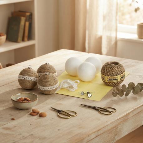 DIY pakket jute kerstballen gebruik: DIY pakket jute kerstballen