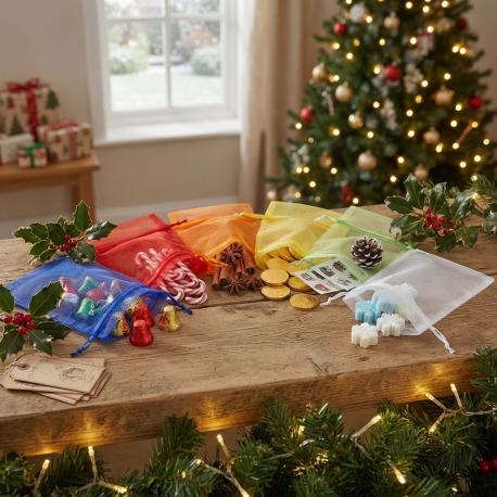 Organza cadeauzakjes mix gebruik: Organza cadeauzakjes mix