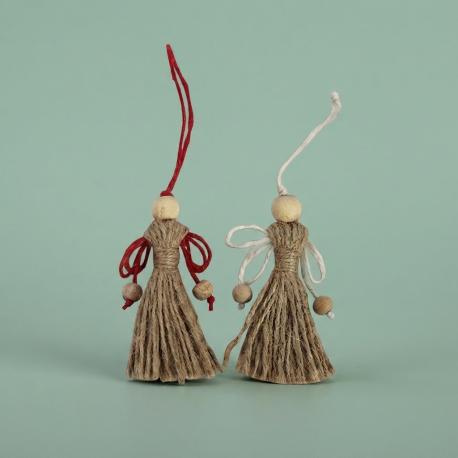 Jute kerstboomversiering gebruik: Jute kerstboomversiering
