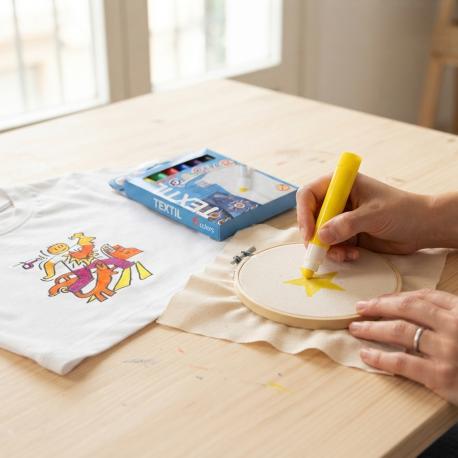 Textielstiften gebruik: Textielstiften