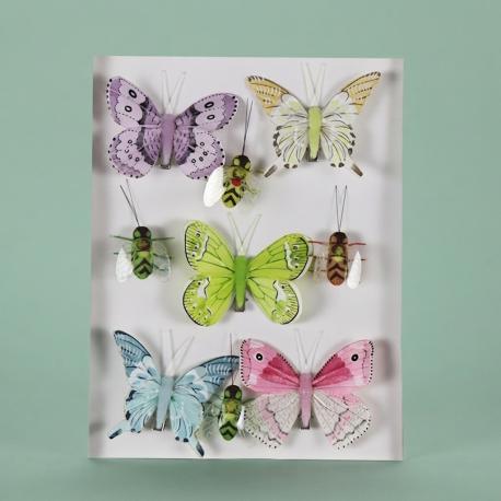 Vlinders en Bijen Fleurig 5-8 cm. (9 st)