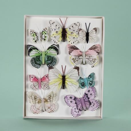 Vlinders frisse pastel.5-8 cm (10 stuks(
