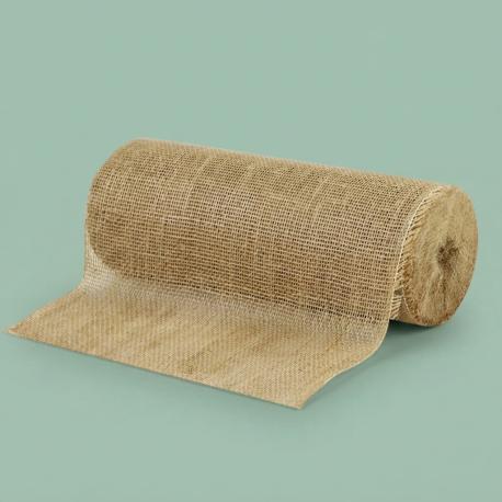 Jute bruiloft tafelloper 30 cm x 25 meter