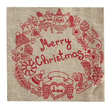 Jute zak met Merry Christmas 30 x 40 cm  gebruik: Jute zak met Merry Christmas 30 x 40 cm 