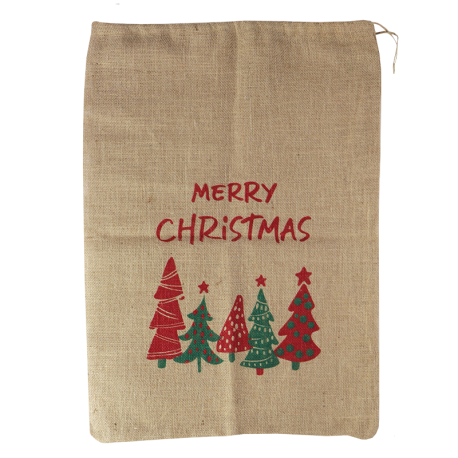 Jute zak met Merry Christmas 50 cm x 70 cm gebruik: Jute zak met Merry Christmas 50 cm x 70 cm