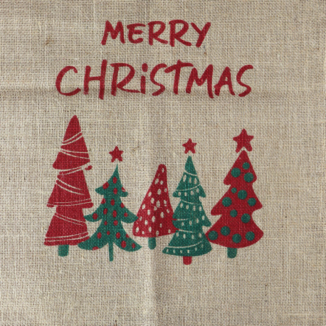 Jute zak met Merry Christmas 50 cm x 70 cm gebruik: Jute zak met Merry Christmas 50 cm x 70 cm